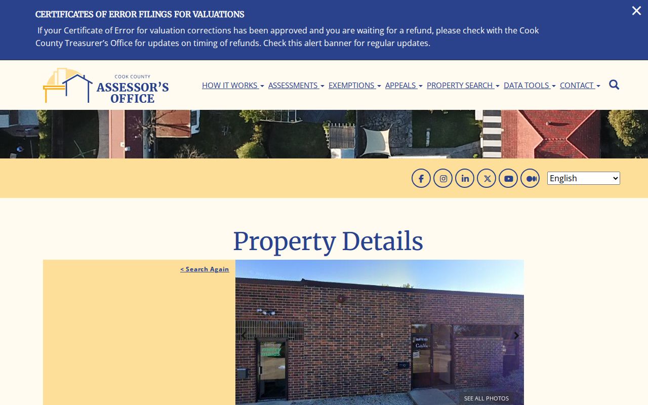 Wheeling residents directory Cook Assessor parcel record