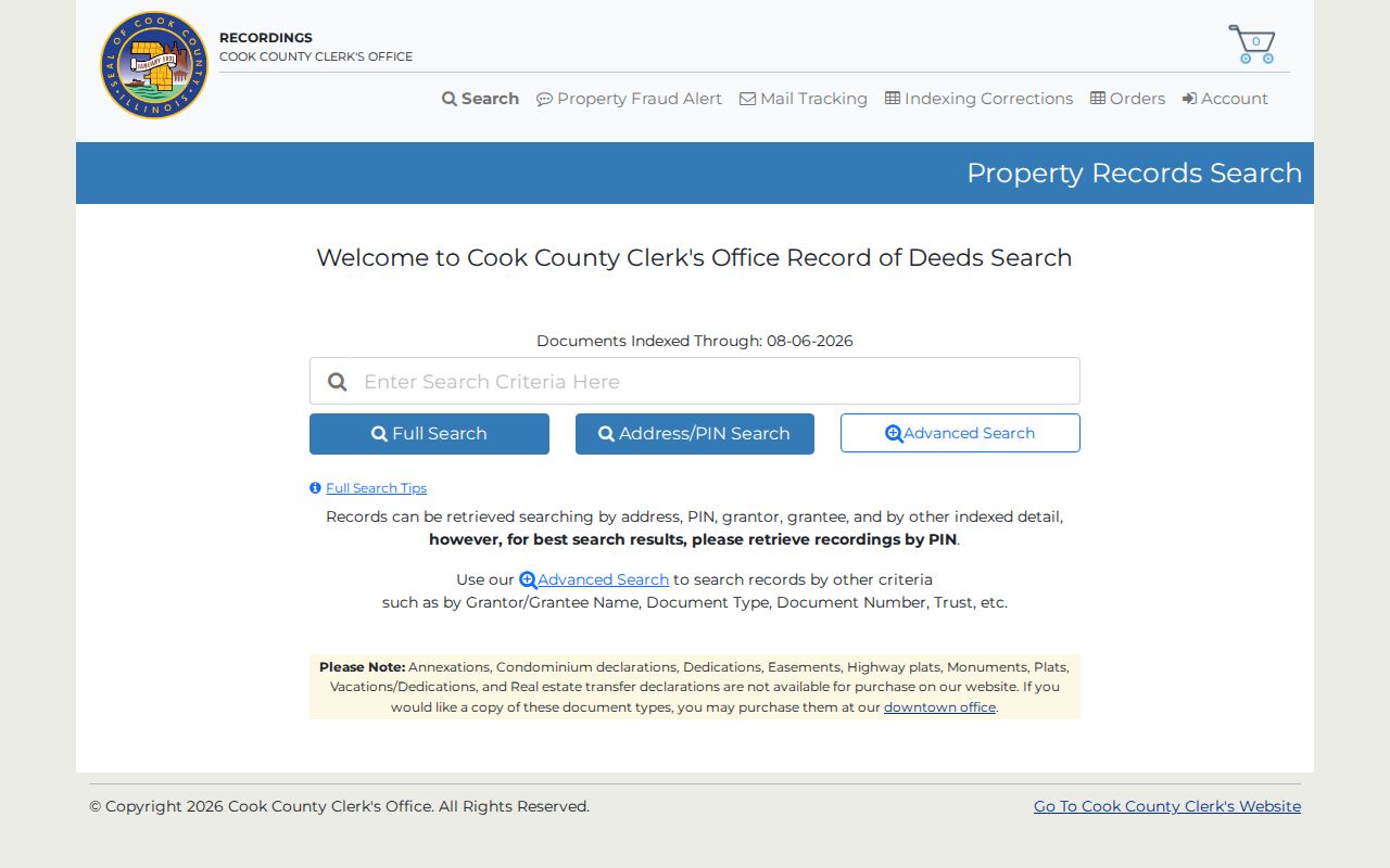 Wheeling street directory Cook County deed index