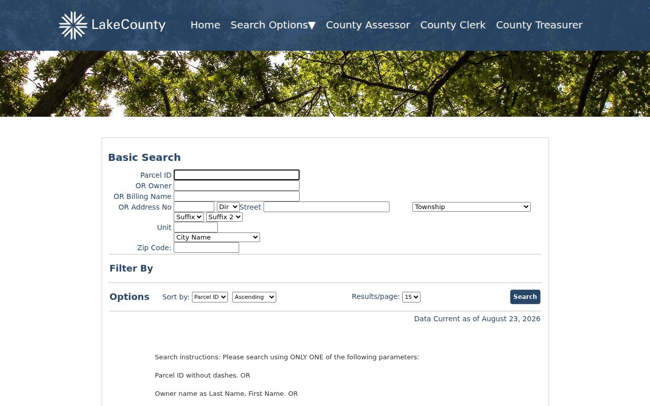 Wheeling street directory Lake County property search