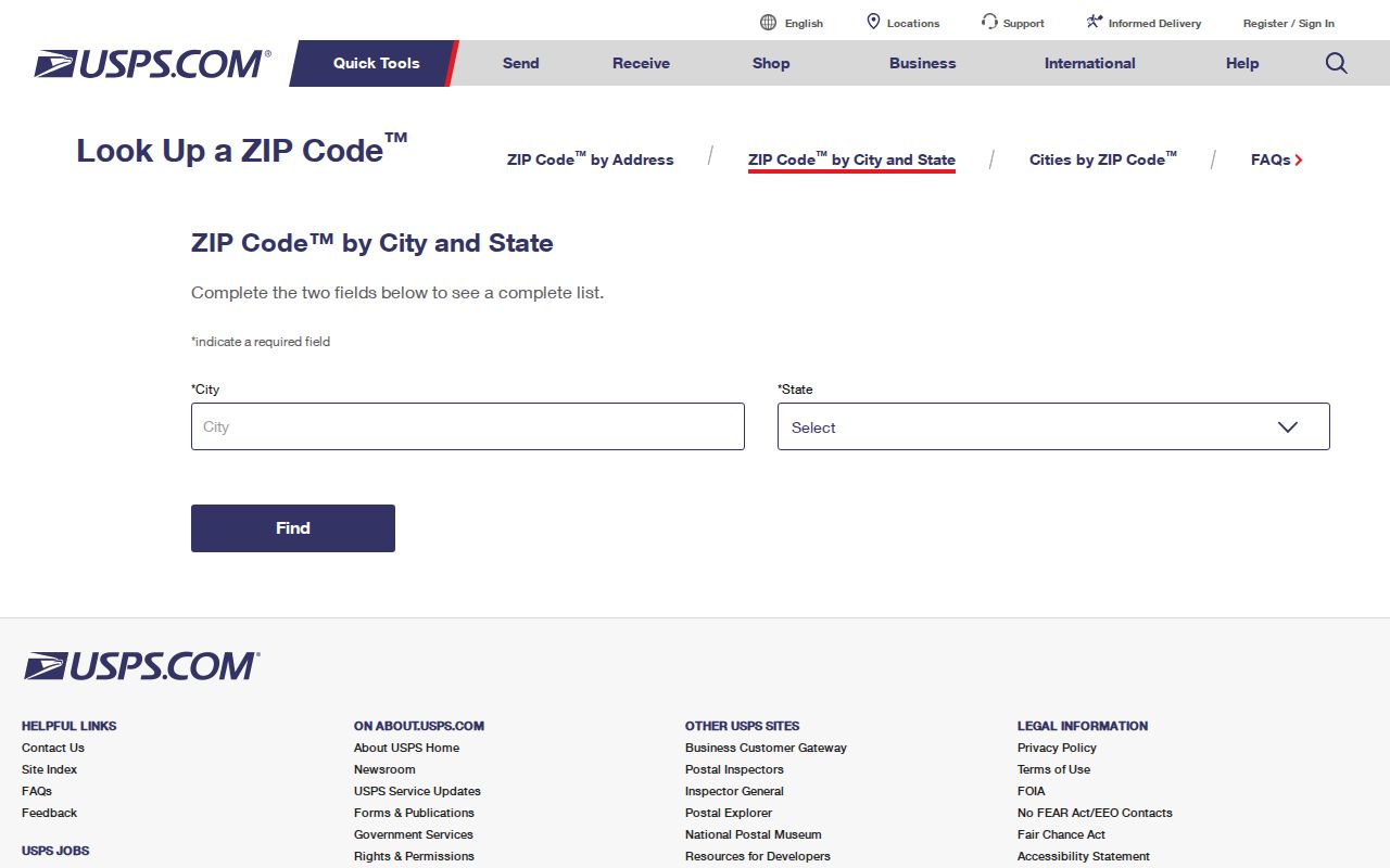 USPS city and state ZIP lookup for Wheeling Illinois